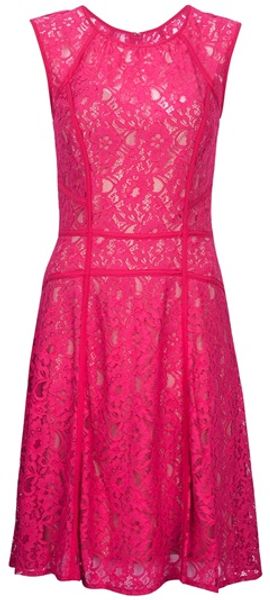 BCBGMAXAZRIA Sleeveless Lace Dress - Lyst
