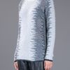 Alexander Wang Patterned Metallic Tone Long Sleeve Sweater in Silver (grey) - Lyst