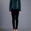 Balmain Lamb Skin Jacket in Green - Lyst