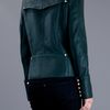 Balmain Lamb Skin Jacket in Green - Lyst
