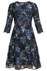 Erdem Crepe and Lace Dress