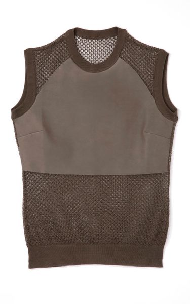 Ferragamo Ss Fossil Sleeveless Knit in Gray (fossil) - Lyst