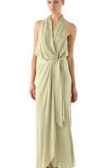Haute Hippie Halter Ruffle Gown