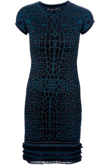 Roberto Cavalli Leopard Print Fitted Dress - Lyst