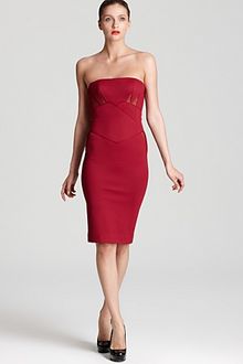 Zac Posen Strapless Dress Fitted Bondage Jersey - Lyst