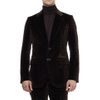 Alexander Mcqueen Slimfit Plaid Velvet Suit Jacket in Brown for Men - Lyst