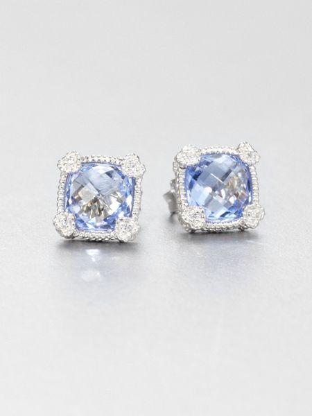 Judith Ripka La Petite Blue Quartz, White Sapphire  Sterling Silver ...