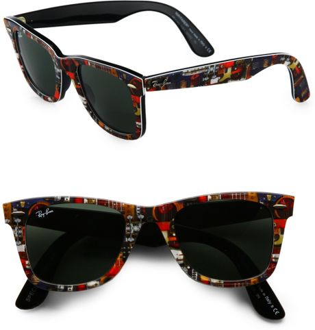 Ray-ban Classic Wayfarer Guitar Print Sunglasses in Multicolor (multi ...