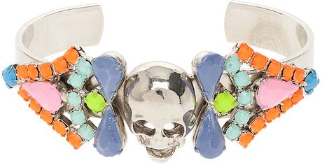 Tom Binns Multi Colour Skull Cuff in Multicolor (multi) - Lyst