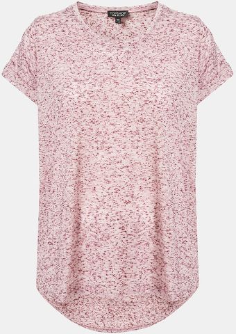 Topshop Neppy Slub Knit Tee - Lyst