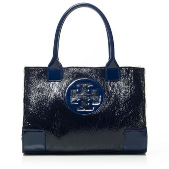 Tory Burch Crinkle Patent Mini Ella Tote - Lyst