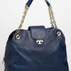 Tory Burch Megan Satchel in Blue (parisian blue) - Lyst