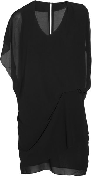 Acne Mallory Draped Crepe Dress - Lyst