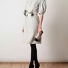 Alexander Mcqueen Structured Virgin Wool Dress in Gray (grey) - Lyst
