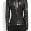 Balmain Leather Turtleneck Top in Black - Lyst