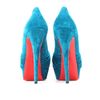Christian Louboutin Aborina 150 Suede Peeptoe Platform Pumps in Blue (peacock) - Lyst