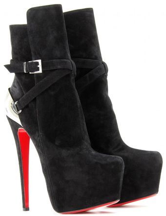 Christian Louboutin Equestria 160 Suede Ankle Boots - Lyst