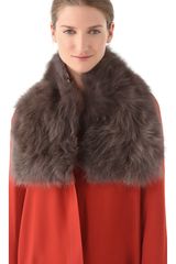 Diane Von Furstenberg Fox Fur Collar Scarf