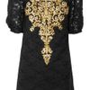 Dolce & Gabbana Embroidered Lace Dress in Black - Lyst