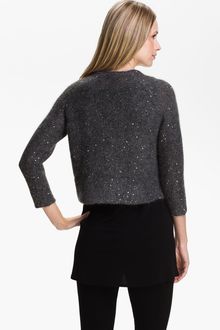 Eileen Fisher Sequin Mohair Blend Cardigan - Lyst