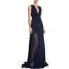 J. Mendel Vneck Gown in Blue (navy) - Lyst