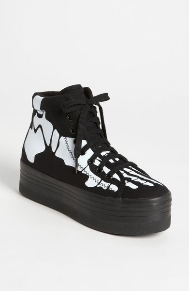 Jeffrey Campbell Homg Skeleton Sneaker in Black (black white) - Lyst