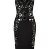 Lanvin Embellished Neoprene Strapless Dress in Black - Lyst
