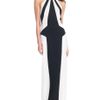 L'wren Scott Ss Crepe Marocain Gown in White (black/white) - Lyst