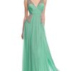 Matthew Williamson Ss Crinkle Chiffon Embroidered Cut Out Gown in Green (soft jade) - Lyst
