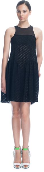Missoni Ss Diagonal Lace Dress with Tonal Yoke in Black - Lyst