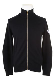 Moncler Gamme Bleu Navy Cardigan in Virgin Wool - Lyst