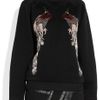 Proenza Schouler Peacockembroidered Scubajersey Sweatshirt in Black (peacock) - Lyst