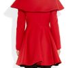 Alexander Mcqueen Woolfelt Coat in Red - Lyst