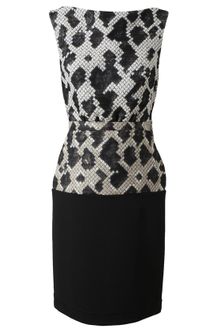 Balenciaga Pixelated Snake Printed Woolblend Dress - Lyst