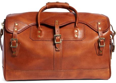 brooks brothers leather duffle