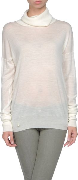 Chloé Long Sleeve Jumper in White (brown) - Lyst