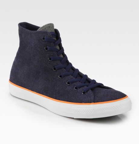 Converse Wool Hightop Sneakers in Blue for Men (navy) - Lyst