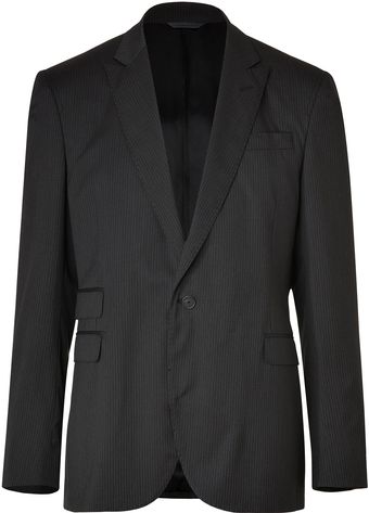 Costume National Anthracite Pinstriped Wool Blazer - Lyst