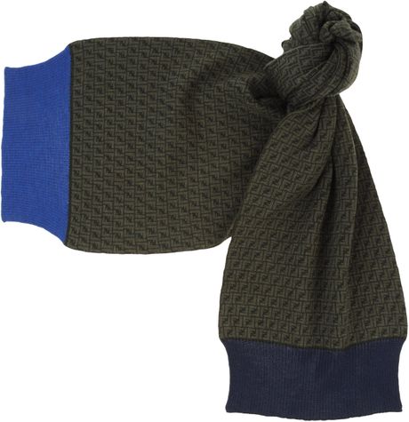 Fendi Oblong Scarf in Green for Men - Lyst