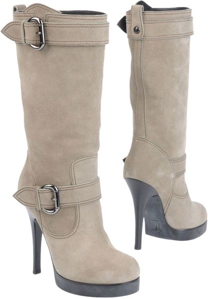 Giuseppe Zanotti Highheeled Boots in Beige (grey) - Lyst