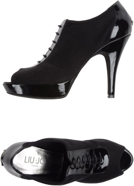 Liu Jo Laceup Shoes in Black - Lyst