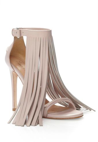 Marios Schwab Ss Blush Fringe Sandal - Lyst