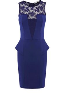 Oasis Lace Insert Ponte Dress - Lyst