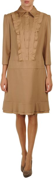 Philosophy Di Alberta Ferretti Short Dress in Brown - Lyst