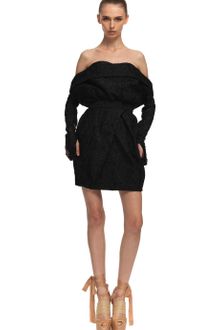 Vera Wang Ss Strapless Lace Jacquard Dress - Lyst