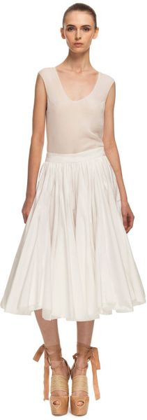 Vera Wang Ss Cotton Voile Dancing Skirt in White - Lyst