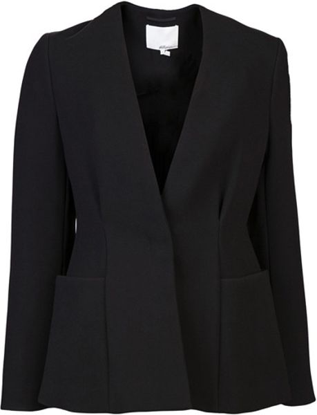 3.1 Phillip Lim Long Sleeve Blazer in Black - Lyst