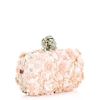 Alexander Mcqueen Flower Embroidered Clutch in Pink - Lyst