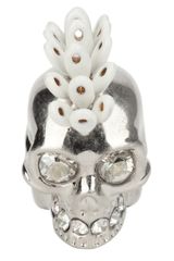 Alexander McQueen Mohican Skull Ring