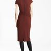 Burberry Prorsum Ruched Waist Dress in Purple (dark mauve) - Lyst